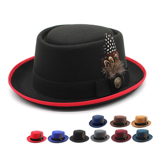 Men pork pie bowler - pork, hat